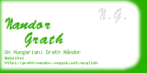nandor grath business card